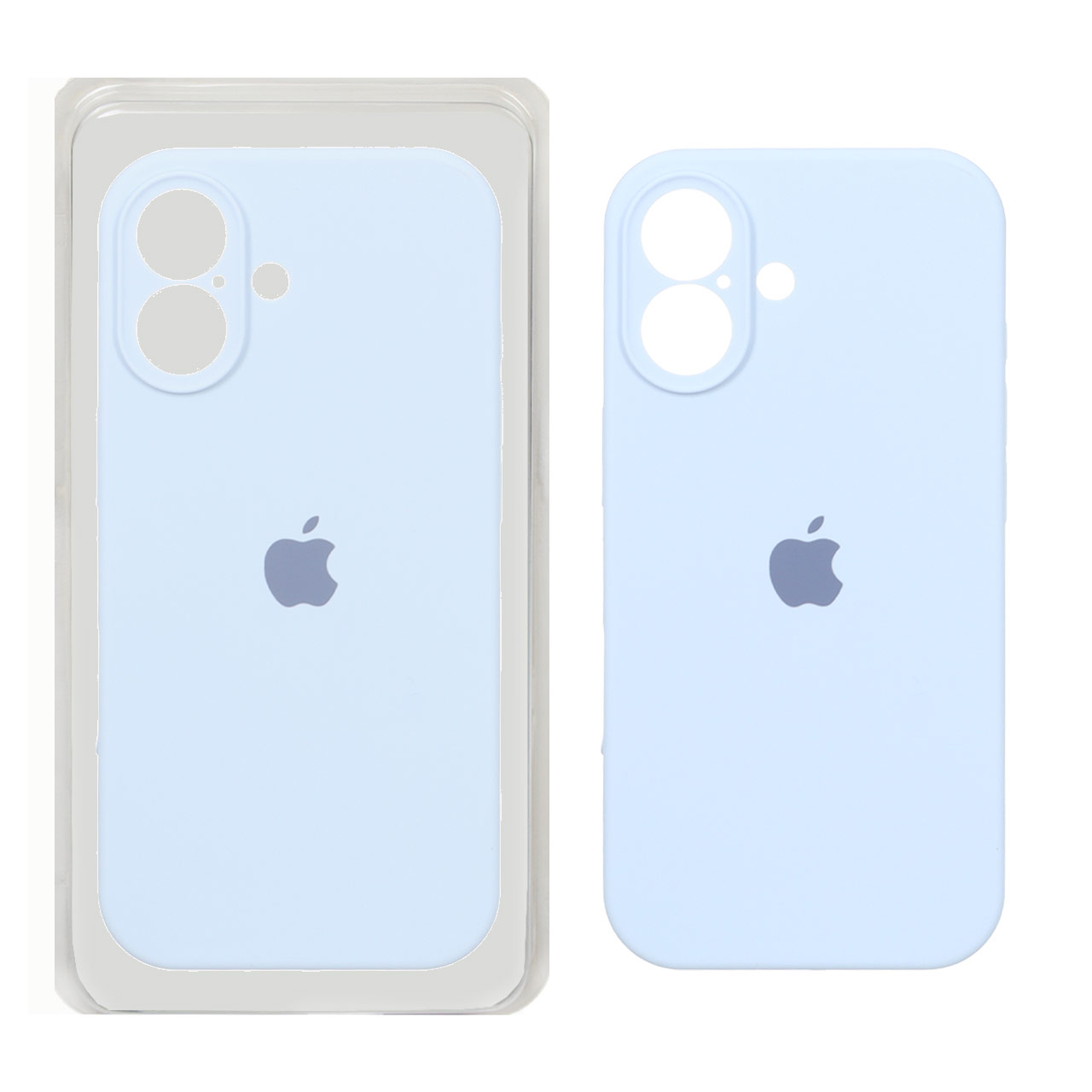 قاب سیلیکونی پاک کنی محافظ لنزدار اورجینال Apple iPhone 17 - آبی کبریتی (پک اصلی)